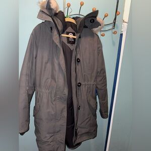 Canda Goose Long Dark Grey Parka XL